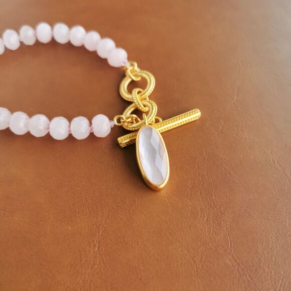 Julie Vos The Pink Gold Pink quartz Bracelet - Picture 3 of 4